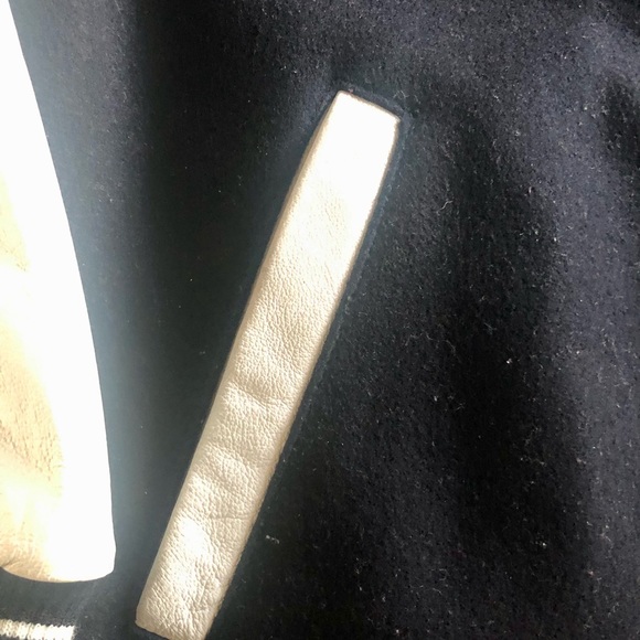 Leather U.S.A. Navy/White Jacket - Size M (EUC) - Picture 2 of 16